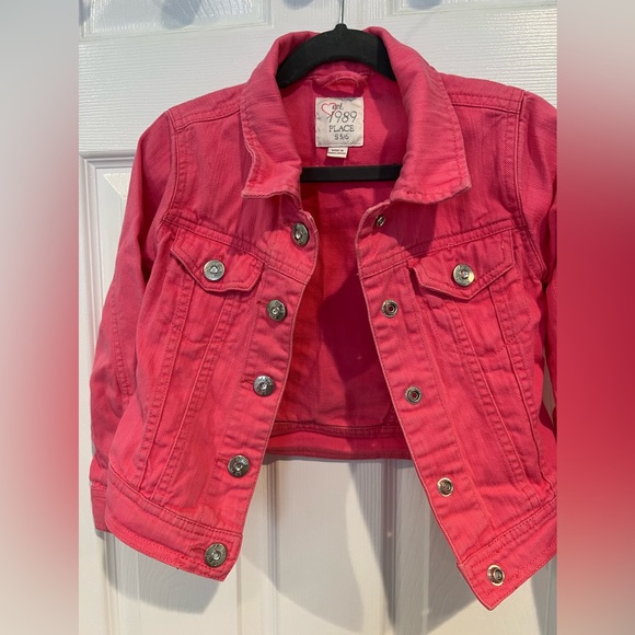 Girls Pink Denim Jacket - Picture 4 of 6